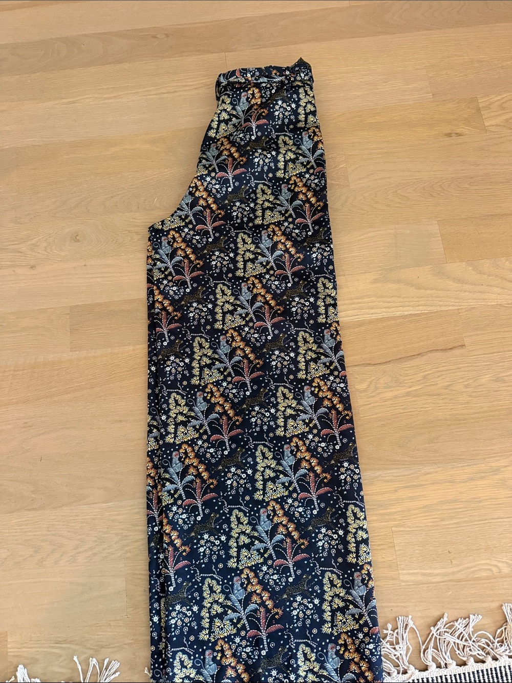 Point Sur JCREW Women’s Navy Floral Wide-Leg Pants